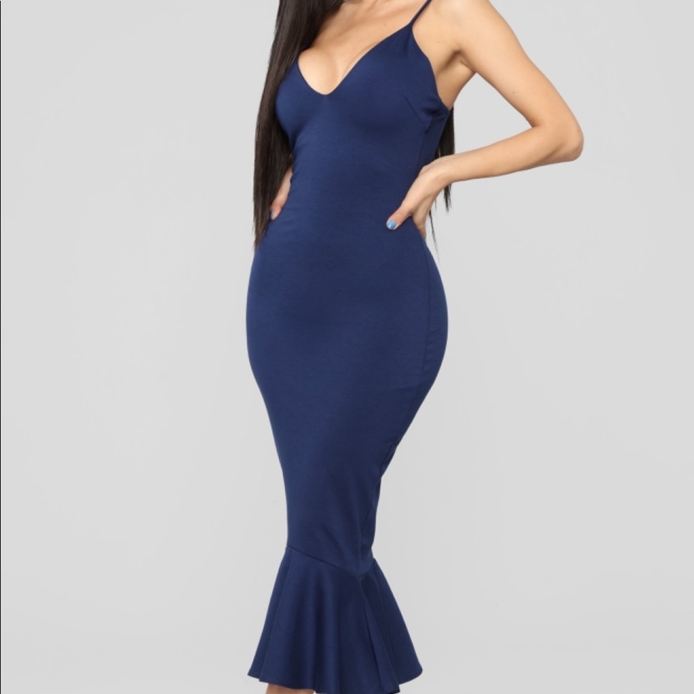Navy Blue Mermaid Dress